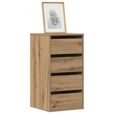 Cajonera de esquina madera ingeniería roble artisan 40x41x76 cm