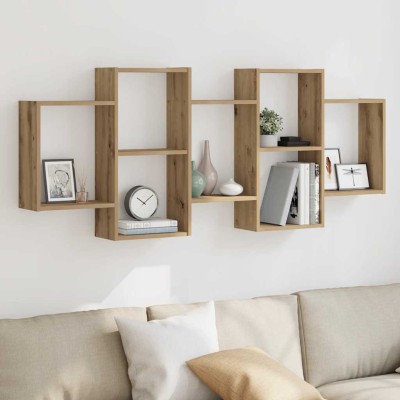 Estante de pared madera ingeniería roble artisian 159x18x65 cm