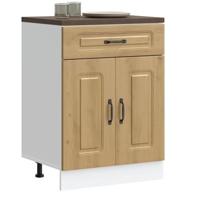 Mueble bajo de cocina Kalmar roble artesanal madera ingeniería