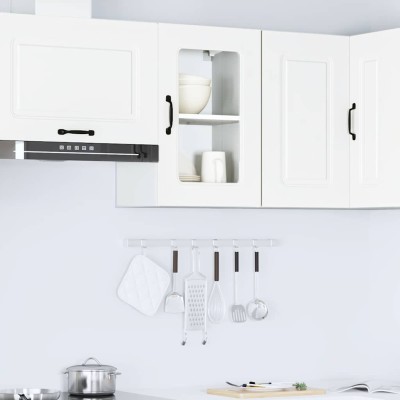 Armario pared cocina puerta de cristal Kalmar blanca