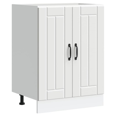 Mueble bajo fregadero Lucca madera contrachapada blanca