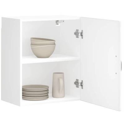 Armario de pared de cocina Lucca madera ingeniería blanca