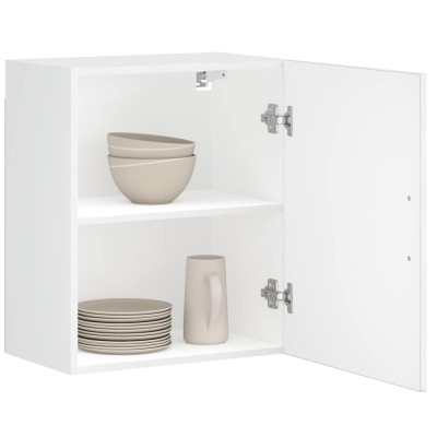 Armario pared cocina Porto madera ingeniería blanca alto brillo