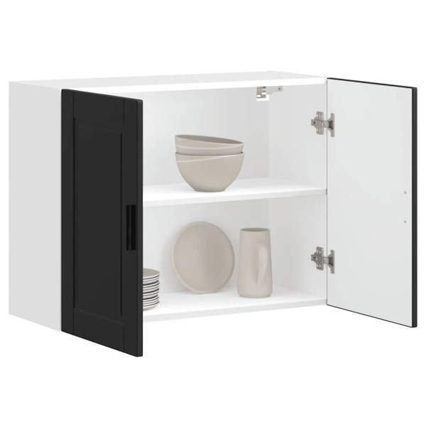 Mueble de pared de cocina Porto madera contrachapada negra