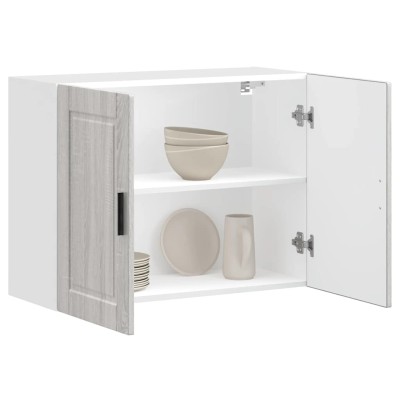 Armario de pared de cocina Porto gris sonoma madera ingeniería