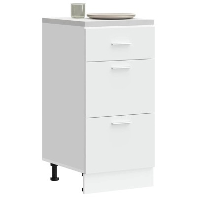 Armario bajo "Lyon" blanco 40x46x81,5 cm madera de ingeniería