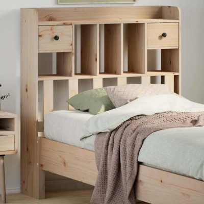 Cabecero de cama con almacenaje madera maciza de pino 100 cm