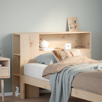 Cabecero de cama con almacenaje madera maciza de pino 75 cm