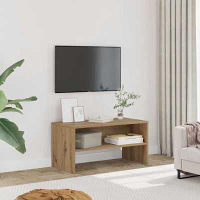 Mueble de TV madera de ingeniería roble artesanal 80x40x40 cm