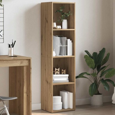 Estantería de madera ingeniería roble artisan 36x30x143 cm