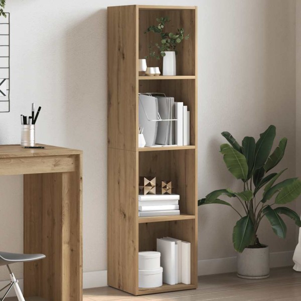 Estantería de madera ingeniería roble artisan 36x30x143 cm