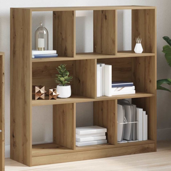 Estantería de madera ingeniería roble artisan 97,5x29,5x100 cm