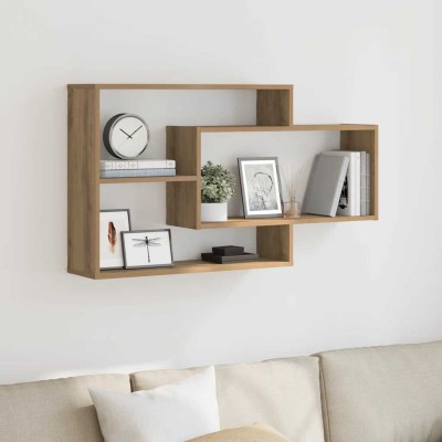 Estante de pared madera ingeniería roble artisian 104x20x58,5cm
