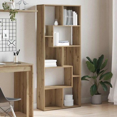 Estantería de madera de ingeniería roble artisan 67x24x161 cm