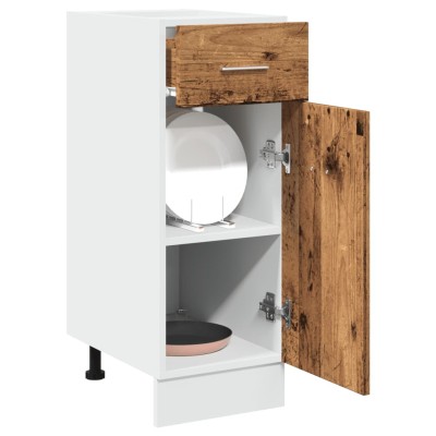 Mueble bajo con cajón "Lyon" de, madera vieja, 30 x 46 x 81,5 cm, madera de ingeniería