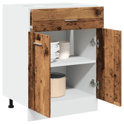 Mueble bajo con cajón "Lyon" de, madera vieja, 60 x 46 x 81,5 cm, madera de ingeniería