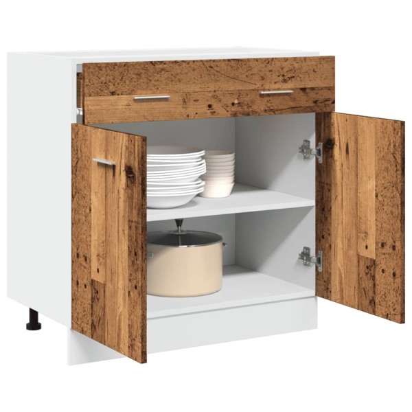 Cajón inferior "Lyon" de madera vieja, 80 x 46 x 81,5 cm, madera de ingeniería