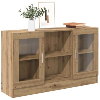 Aparador de madera de ingeniería roble artisan 120x30,5x70 cm