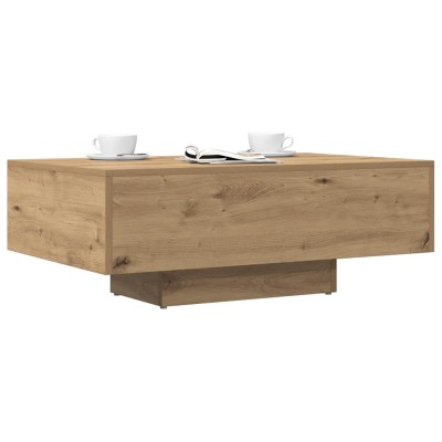 Mesa de centro madera ingeniería roble artisan 85x55x31 cm