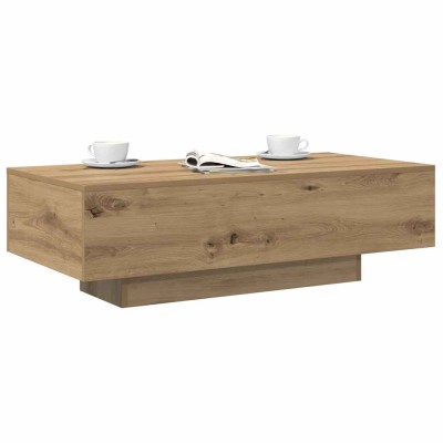 Mesa de centro madera ingeniería roble artisan 100x49,5x31 cm