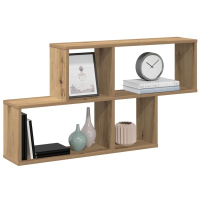 Estante de pared madera ingeniería roble artisian 100x18x53 cm