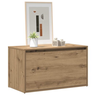 Banco de pasillo de aglomerado roble artesanal 80x40x45 cm