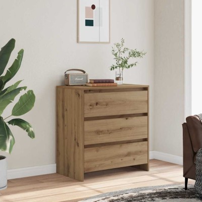 Aparador de madera de ingeniería roble artisan 70x41x75 cm