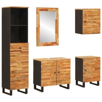 Juegos de Baño 5 uds. Natural 38 x 33 x 160 cm