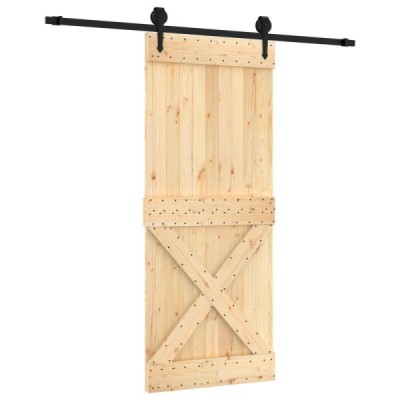 Puerta Corredera Natural y negro 85 x 210 cm - Ref. 3445166