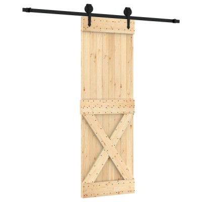 Puerta Corredera Natural y negro 70 x 210 cm - Ref. 3445164