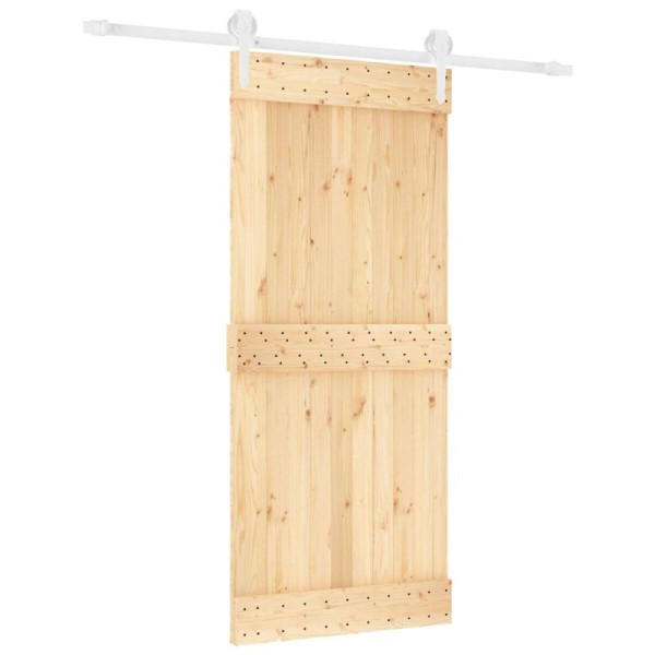 Puerta Corredera Natural y Blanco 90 x 210 cm