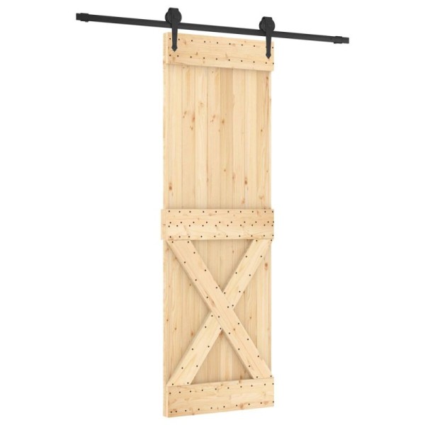 Puerta Corredera Natural y negro 70 x 210 cm - Ref. 3445129