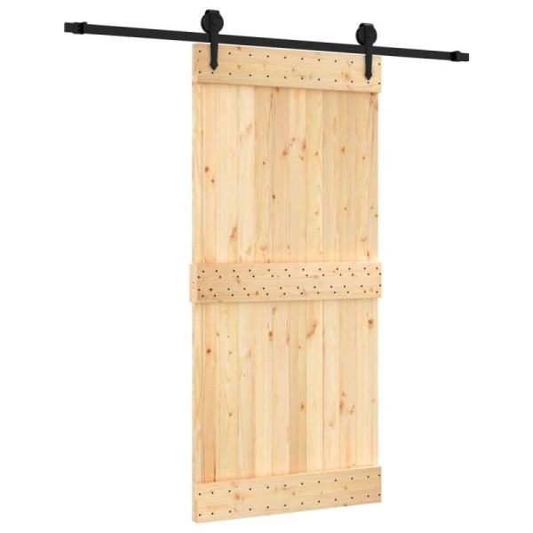 Puerta Corredera Natural y negro 95 x 210 cm - Ref. 3445156