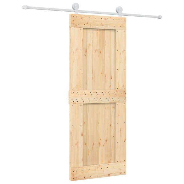 Puerta Corredera Natural y Blanco 80 x 210 cm - Ref. 3445033