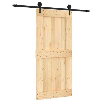 Puerta Corredera Natural y negro 95 x 210 cm - Ref. 3445162