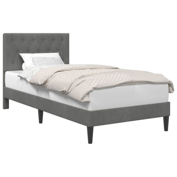 Estructura de cama Gris oscuro 80 x 200 cm Terciopelo