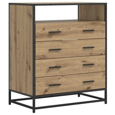 Cajonera 4-Cajón Roble artisan 70 x 41 x 83,5 cm