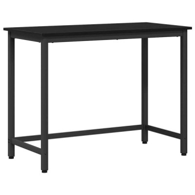 Mesa Roble Negro 80 x 50 x 76,5 cm Madera Ingenierizada y Acero