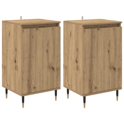 Vitrina 2 uds. Roble artisan 40 x 35 x 70 cm
