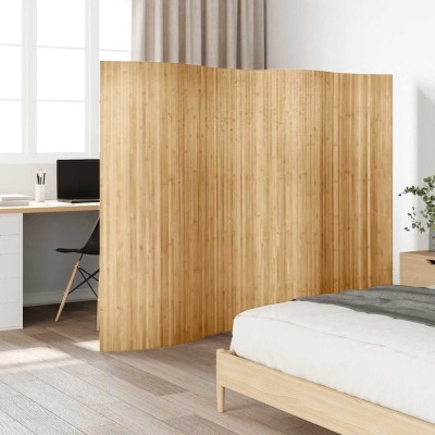 Biombo divisor de bambú natural 250x165 cm