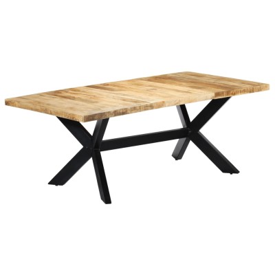 Mesa de comedor de madera maciza de mango 200x100x75 cm