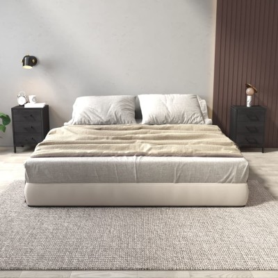 Mesitas de noche 2 uds madera maciza de pino negro 40x30x55 cm