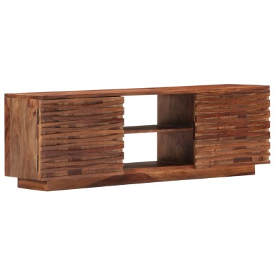 Mueble de TV de madera maciza de acacia 120x30x40 cm