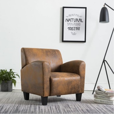 Sillón marrón 70x69x72 cm piel sintética