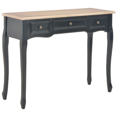 280046   Dressing Console Table with 3 Drawers Black