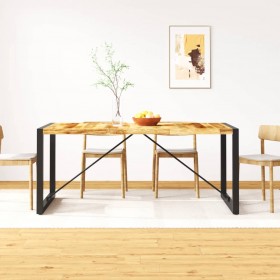 Mesa de comedor de madera maciza de mango rugosa 180 cm