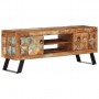 Mueble de TV madera maciza reciclada 112x30x45 cm