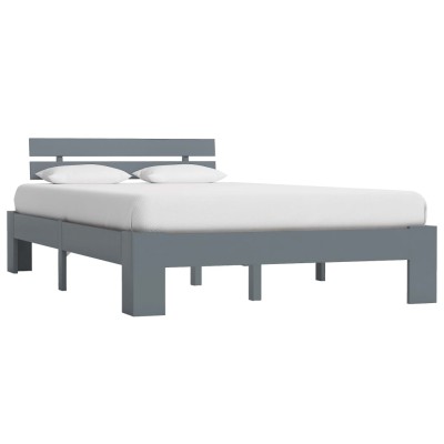 Estructura de cama sin colchón madera de pino gris 120x200 cm