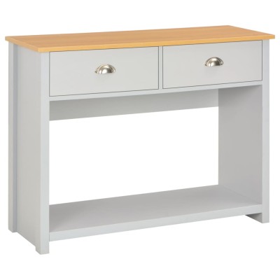 Mesa consola gris 97x35x76 cm