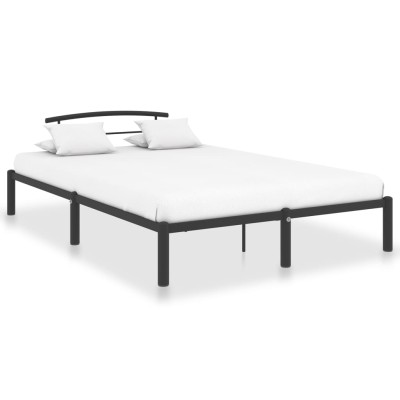 Estructura de cama sin colchón metal negro 140x200 cm